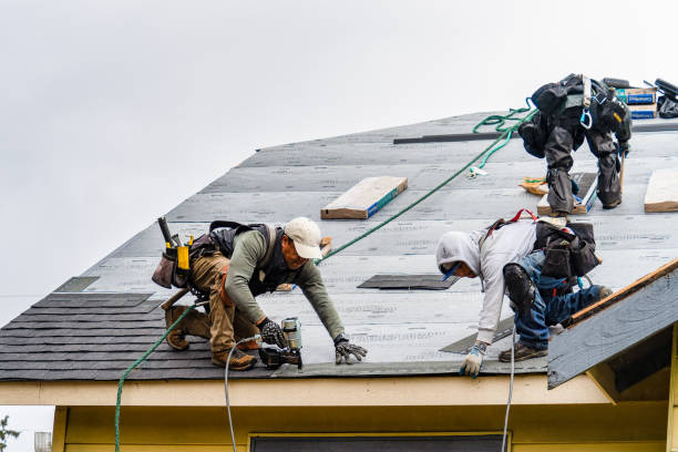 Professional Roofing technician working in Churchville, NY